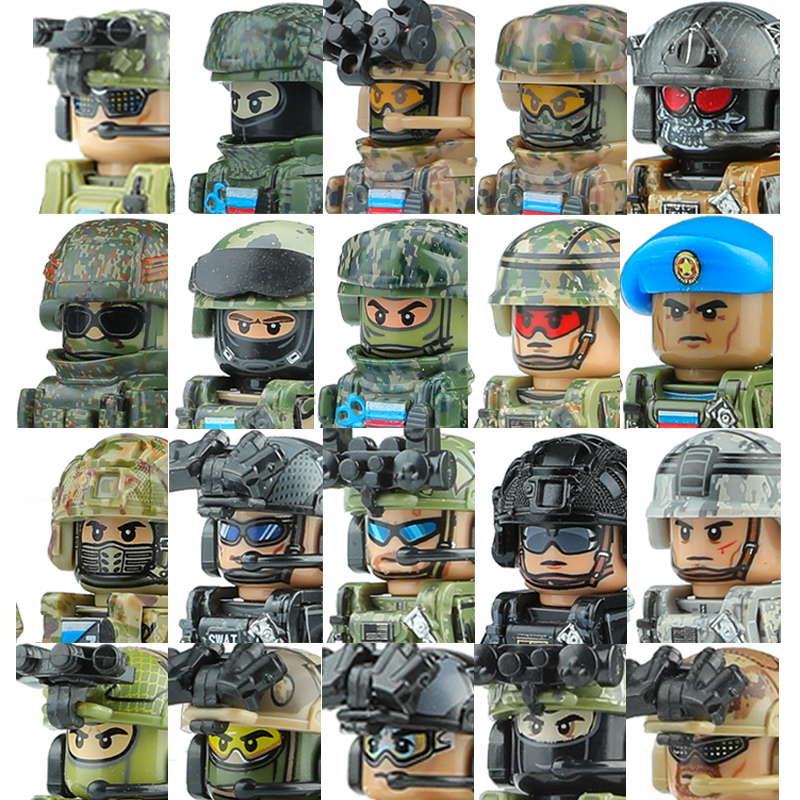 Lego Minifigure Holder - Military Russia Special Forces SWAT Building