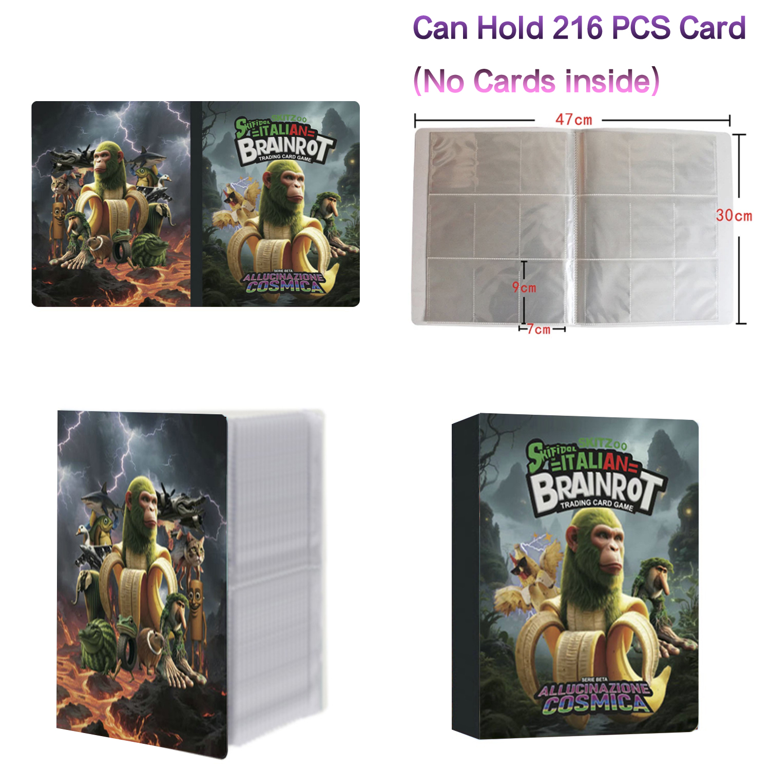 Trading Card Binder - New 216 Pcs Booklet Italian Brainrot