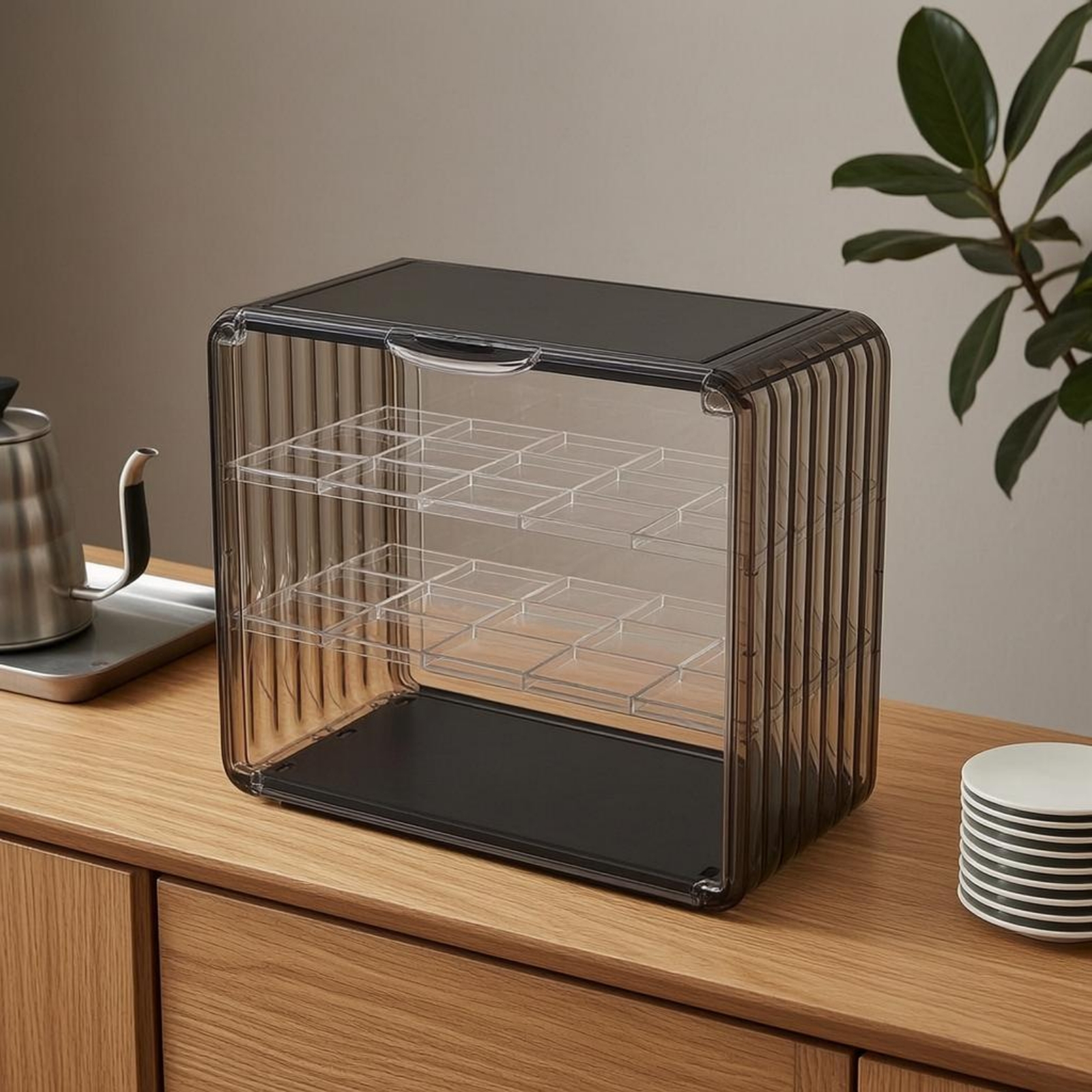 Acrylic Cup Storage Rack Trans - Display Case Acrylic recension och pris