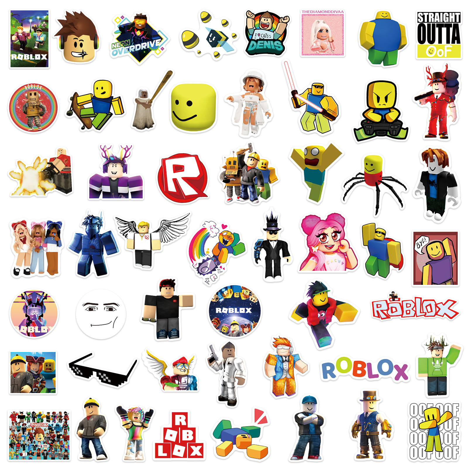 50pcs Roblox Unique Waterproof - Vinyl Figure Blank recension och pris