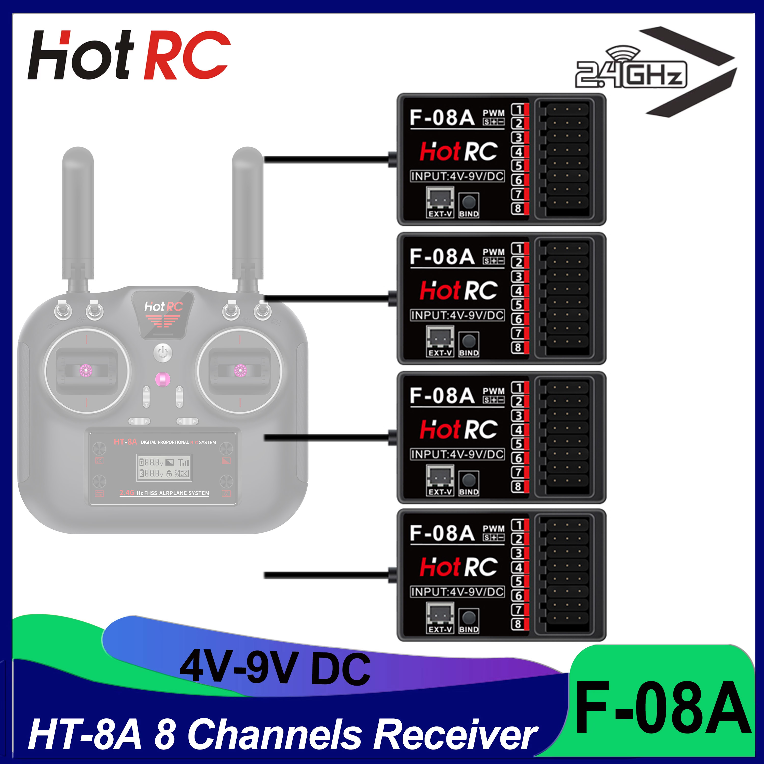 HOTRC RC Model Parts 8 Channel - Model Airplane Plastic recension och pris