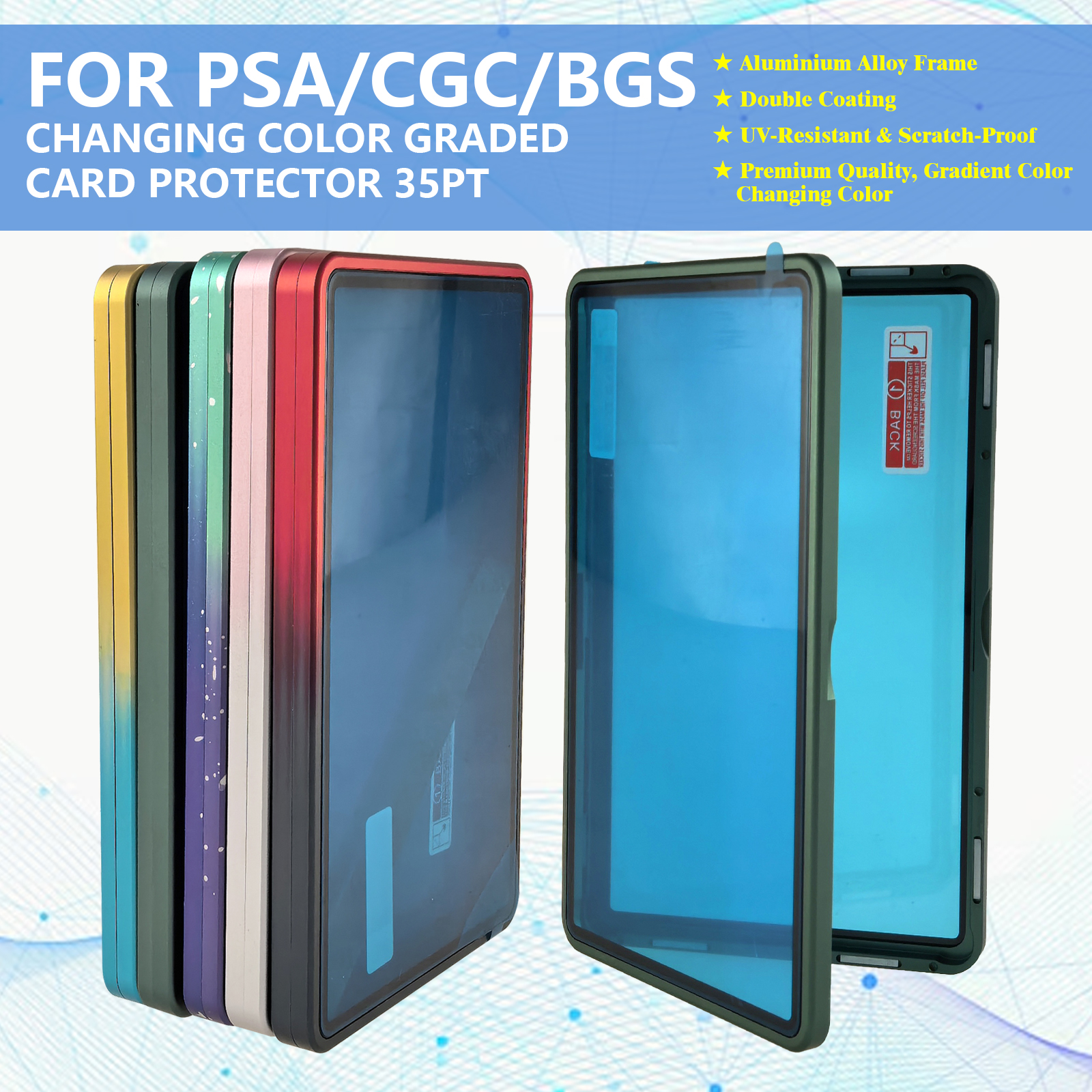 Gradient Color Aluminum Alloy  - Graded Card Display recension och pris