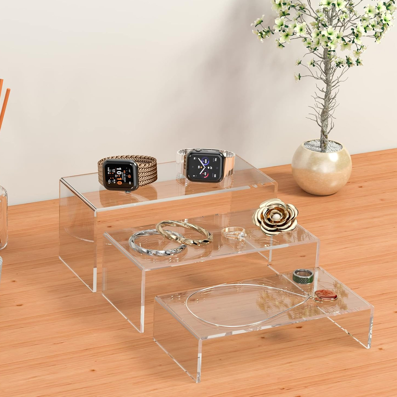 3 pieces of acrylic display sh - Pop Display Shelf recension och pris