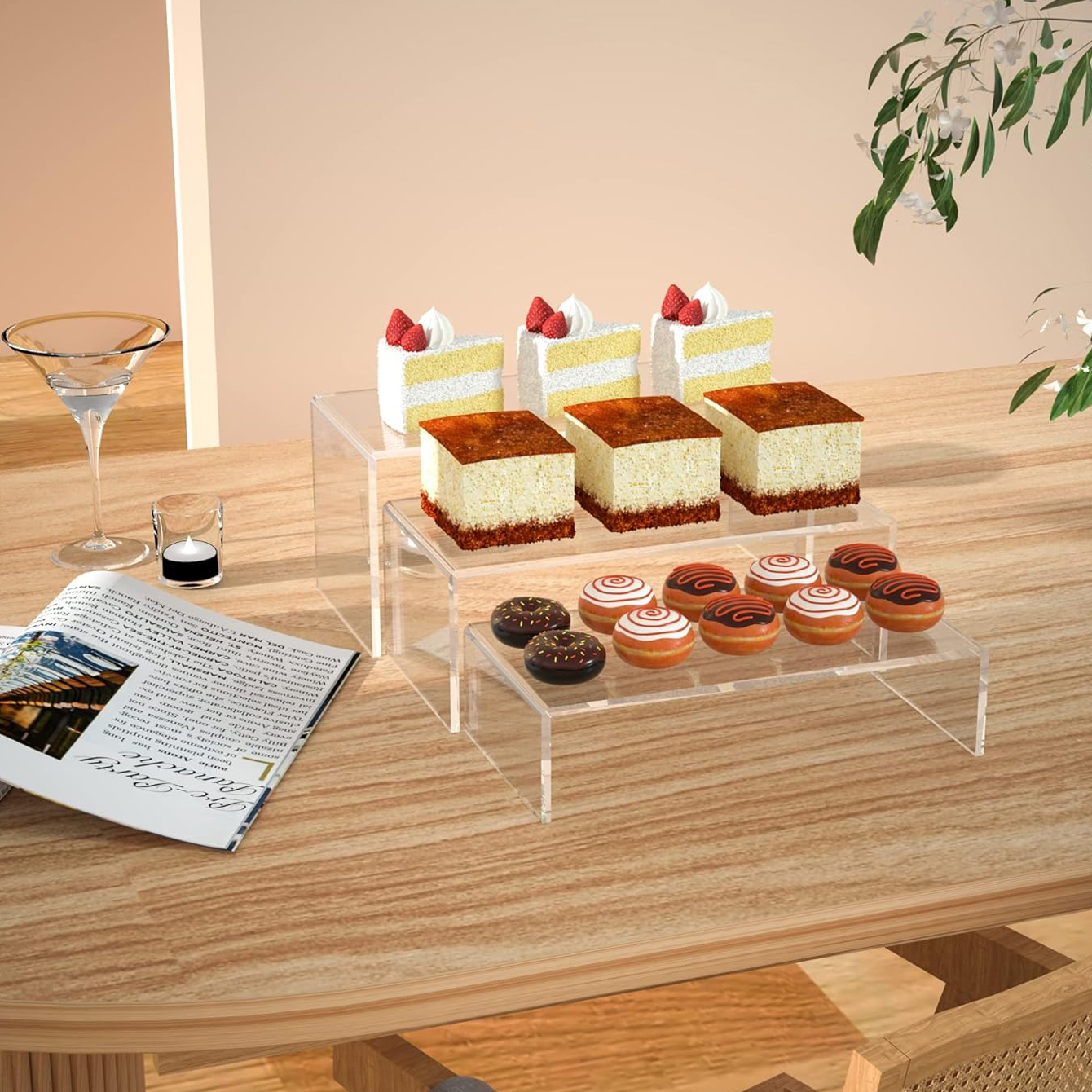 3 pieces of acrylic display sh - Pop Display Shelf recension och pris