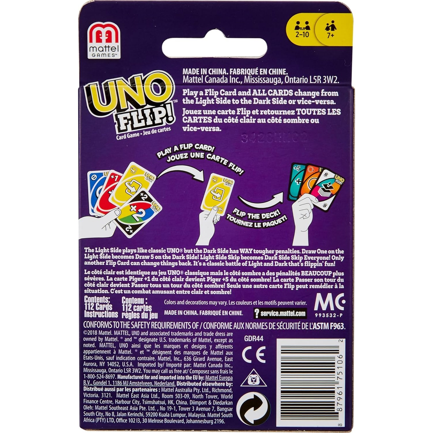 100% Original Mattel UNO Flip  - Graded Card Display recension och pris