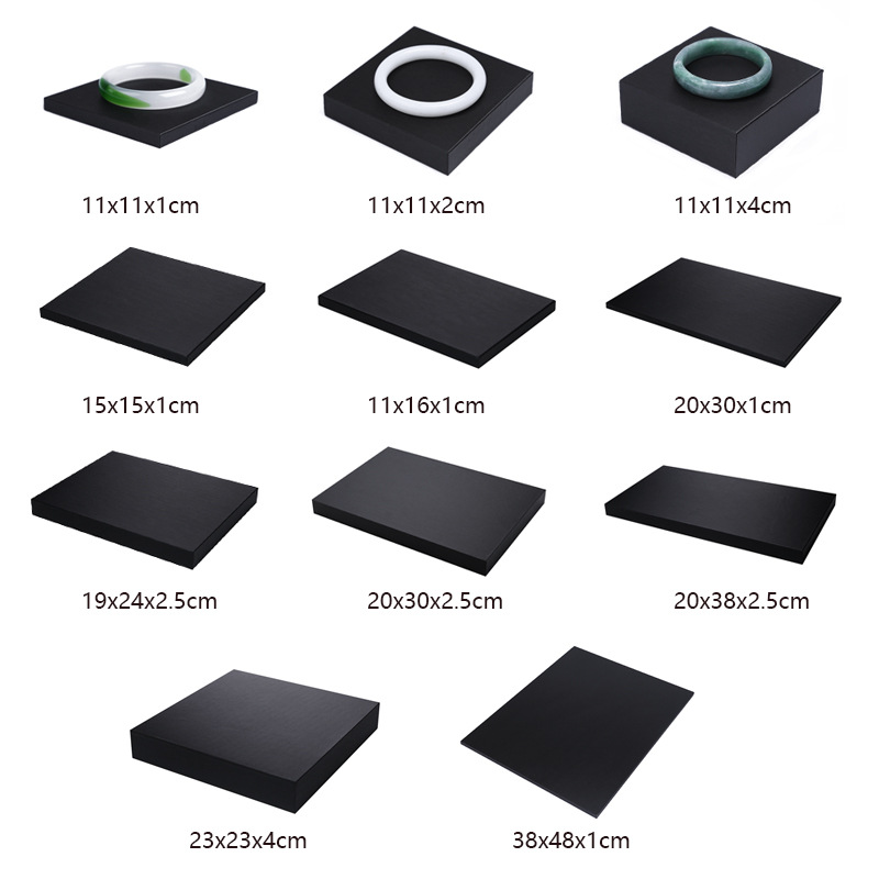 Black PU Leather Jewelry Displ - Display Risers Set recension och pris