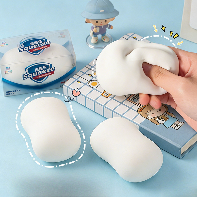 Soft Fake White Soap Squishy S - Fidget Cube Original recension och pris