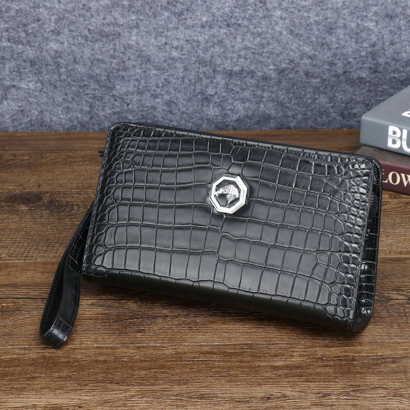 Men's Genuine Leather Clutch B - Card Top Loader recension och pris