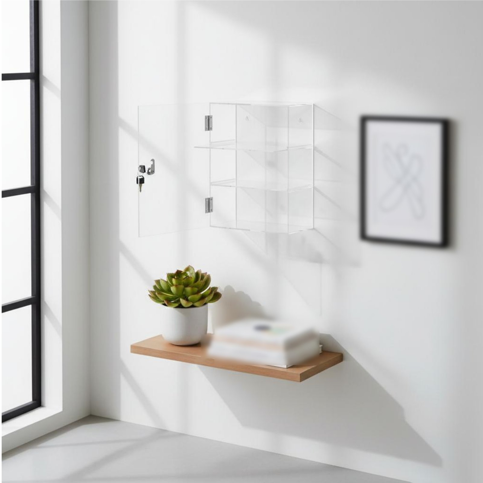Locking Acrylic Display Case L - Display Case Acrylic recension och pris