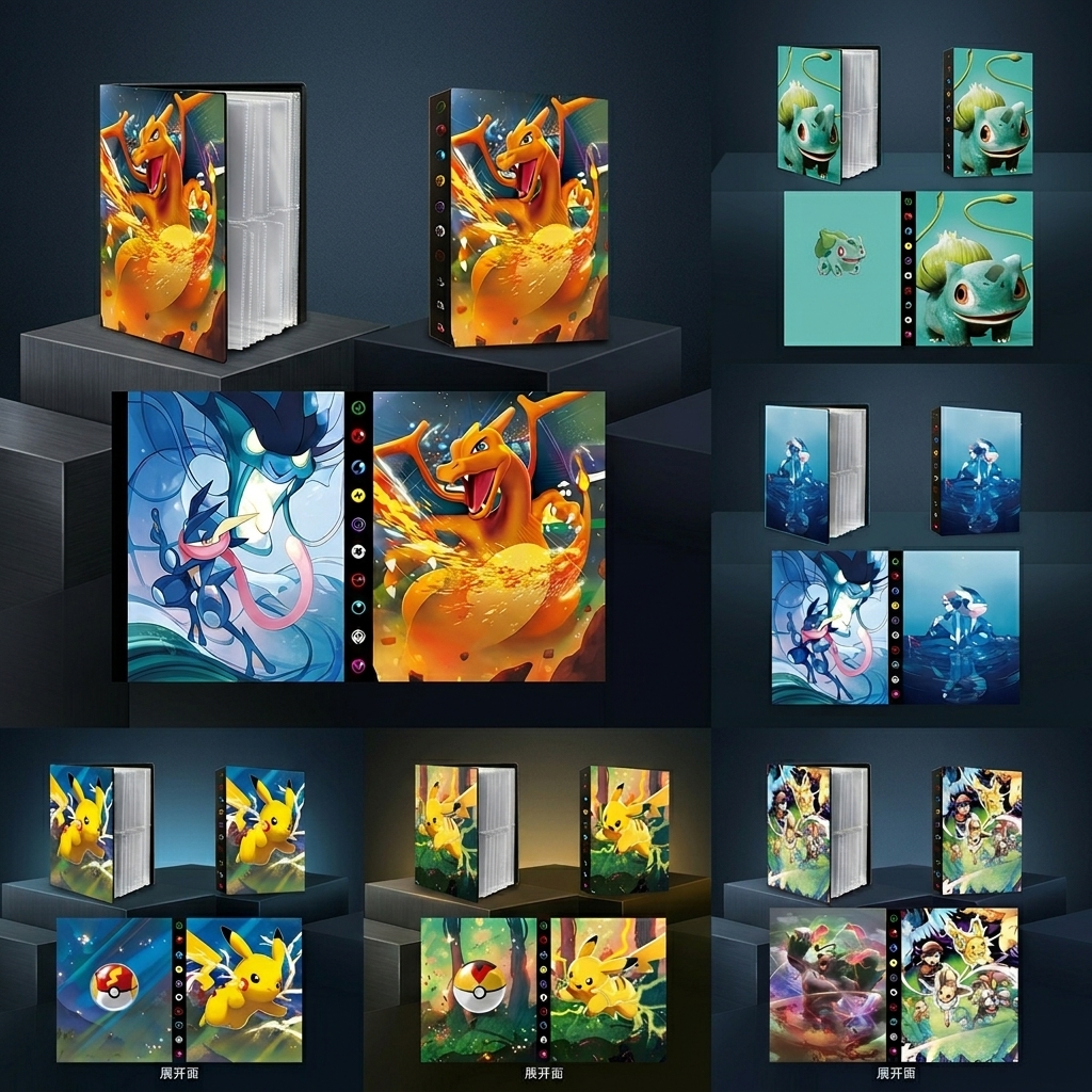 Bandai Pokemon 4 Grid Card Alb - Trading Card Binder recension och pris