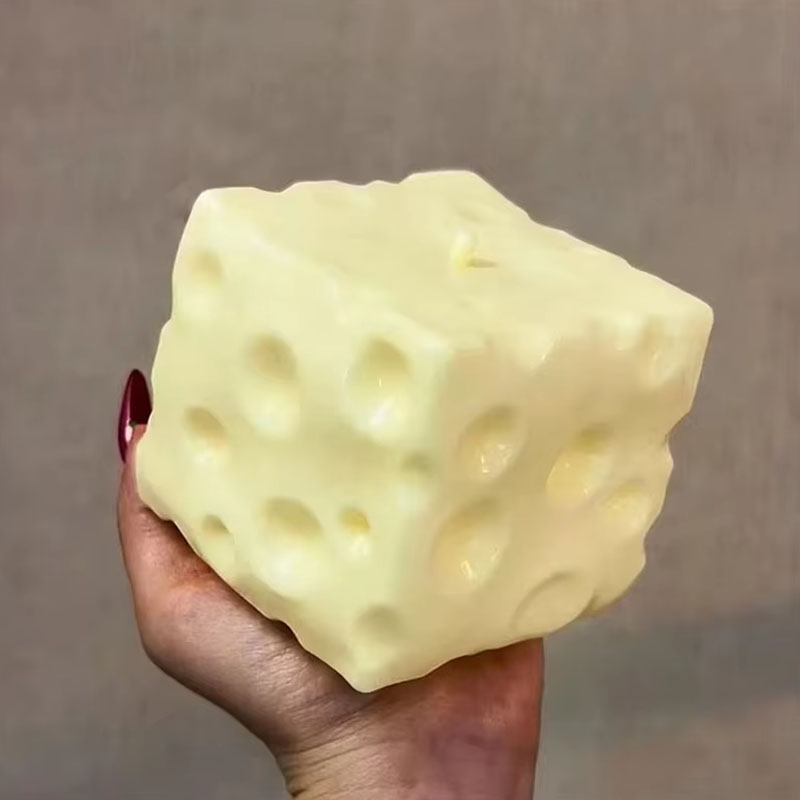◔Jumbo Cheese Cube Stress Ball - Fidget Cube Original recension och pris