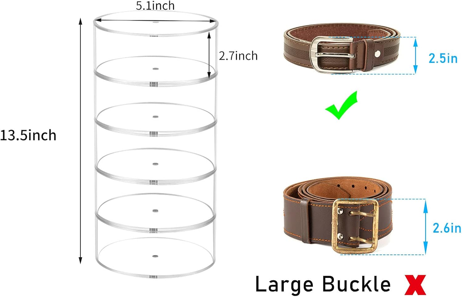 Belt Organizer, Acrylic Displa - Display Case Acrylic recension och pris